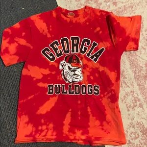 Bleach dye Georgia Bulldog shirt